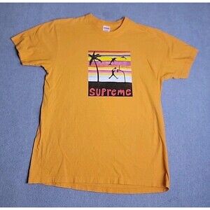 Supreme Dunk Tee‎ Shirt Mens Large Orange Basketball Dolphin Hype Y2K USA